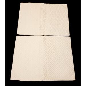 Matouk White Luxury Boudoir Pillow Shams Pair 16 x 20 100% Cotton USA